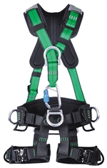 MSA Gravity Suspension Harness, Aluminum Back, Front, Ventral 